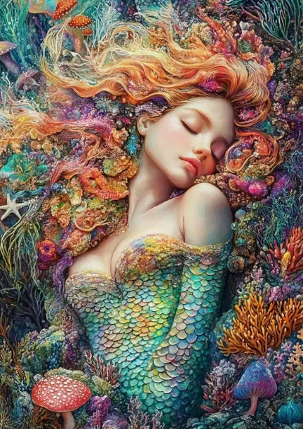 Princesse endormie - 40×60cm – Diamants Ronds