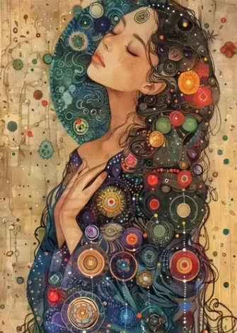 Gratitude (style Klimt) - 40×70cm – Diamants Ronds