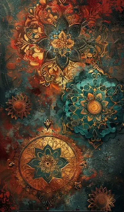 Défi mandala - 40×70cm – Diamants Ronds