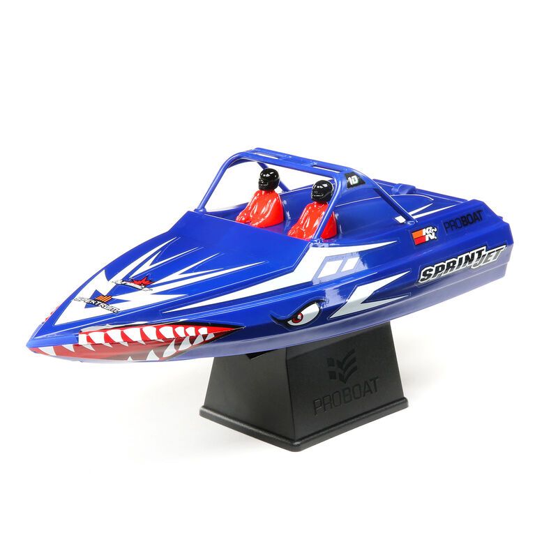 Univers RcLoisirs – Pro Boat SprintJet 9″ PRB08045, bateau RC compact Deep-V, propulsion jet sécuritaire, auto-redresseur, RTR avec batterie et chargeur inclus, idéal pour piscine et plans d’eau