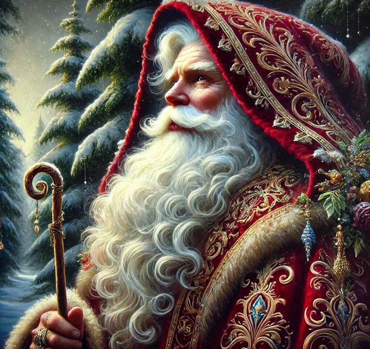 PRÉ-COMMANDE / Peinture diamant 5D Haute Gamme – Santa Claus - Collection Noël d'antan - Univers RcLoisirs