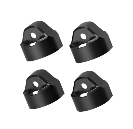 R10006 ensemble de 4 protecteurs de bouchons d'amortisseurs officiels Rlaarlo pour RZ001 et SBK10. Conçus pour protéger les amortisseurs contre les impacts et l'usure lors de l'utilisation intensive.