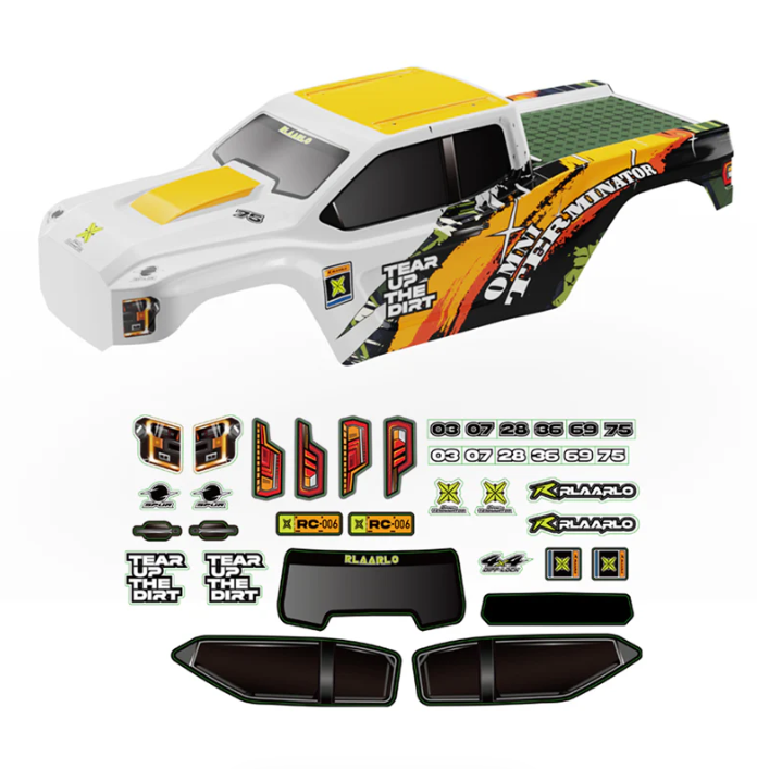 R11165 Carrosserie En Polycarbonate Orange Et Blanche Pour RZ001