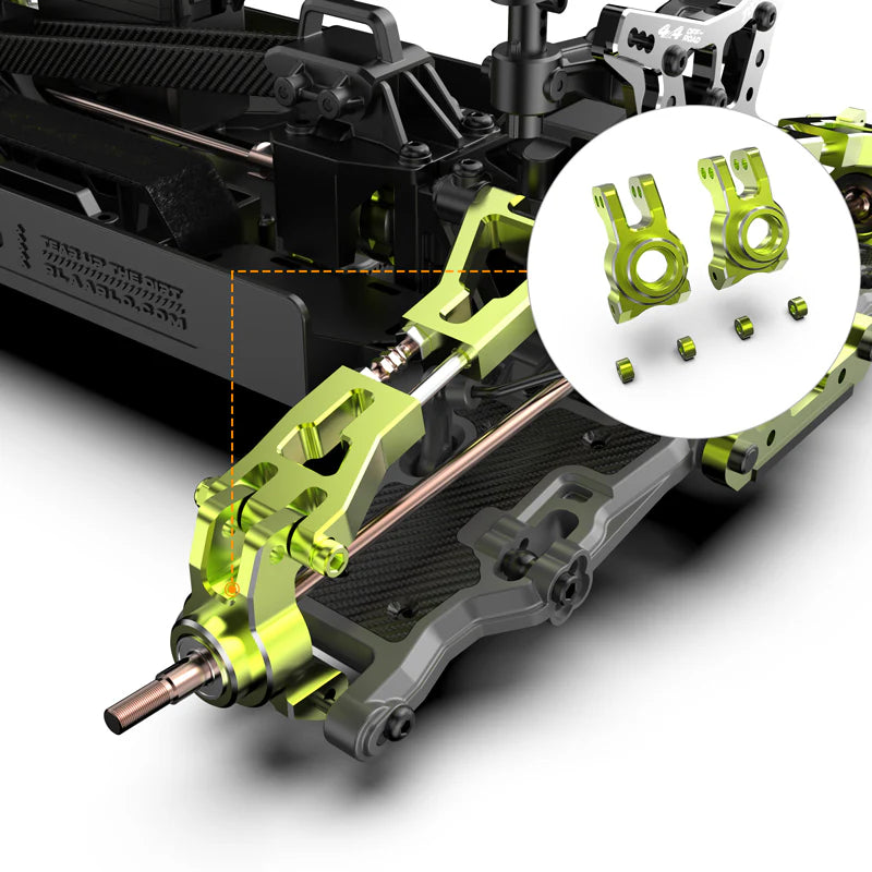 RC11133 fusee arriere aluminium Rlaarlo pour direction RC 1/10 remplacement ou upgrade precision - Univers RcLoisirs