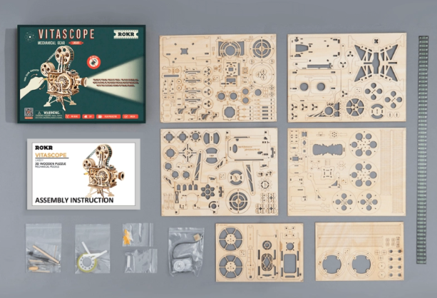 ROKR LK601 – Vitascope mécanique – Modèle en bois 3D – Univers RcLoisirs