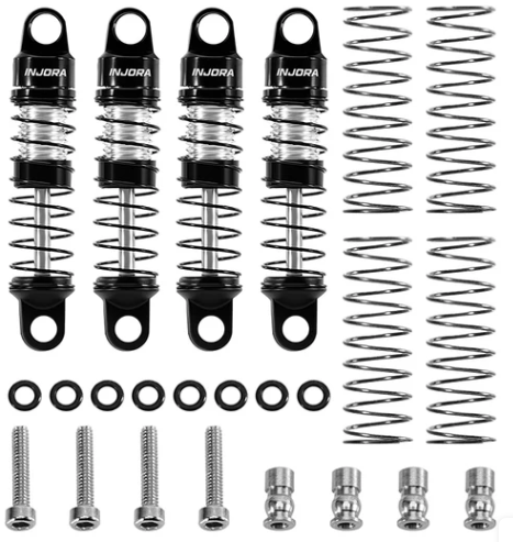 SCX30-08BS – Amortisseurs aluminium 26mm SCX30 (4 pcs)