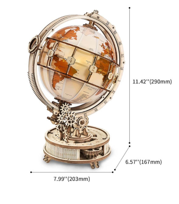 Globe terrestre lumineux mécanique – ROKR ST003 – Puzzle 3D