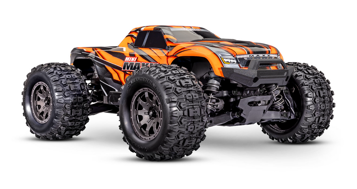 Mini Maxx BL-2s Traxxas – Monster truck échelle Maxx 1/14 – 4x4 RTR – véhicule radiocommandé tout-terrain brushless LiPo – basher robuste rapide puissant – modélisme RC électrique étanche – pneus tout-terrain châssis renforcé suspension à huile – prêt-à-rouler design agressif