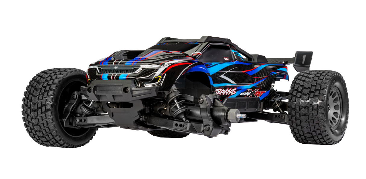 Traxxas Mini XRT VXL-3S réf. 108076-1 – Monster Truck 1/16 RTR 4WD brushless – Univers RcLoisirs. Véhicule radiocommandé tout-terrain robuste avec châssis renforcé, suspension à huile, pneus tout-terrain, design agressif et prêt-à-rouler (RTR). Hobby RC puissant et rapide pour passionnés de sport mécanique, franchissement, course et pilotage RC.