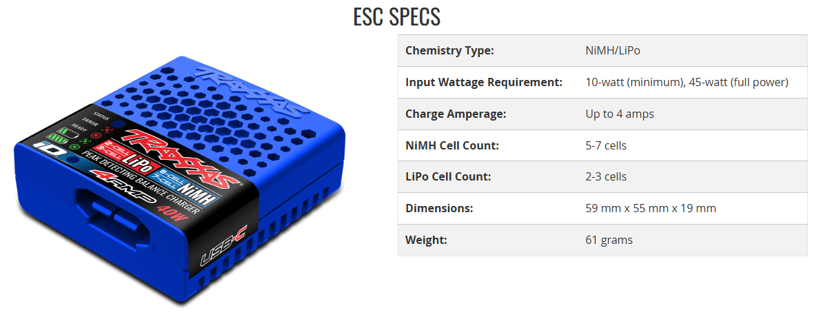 TRA2985-3S – Pack complet batterie/chargeur 3S (3S LiPo Completer Pack) – Univers RcLoisirs