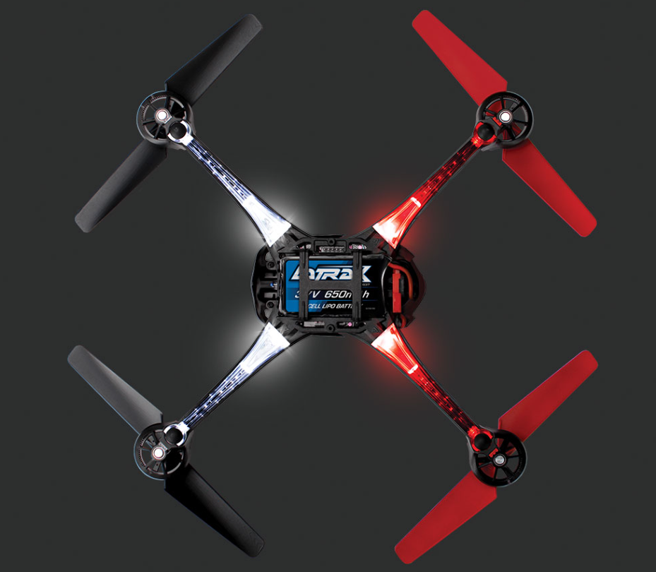 LaTrax, Traxxas, TRA6608, Alias, quadcopter, drone RTF, 2,4 GHz, stabilisation auto-level, acrobaties 360°, LED, débutant à expert, drone loisir, LiPo 1S, prêt à voler, Univers RcLoisirs