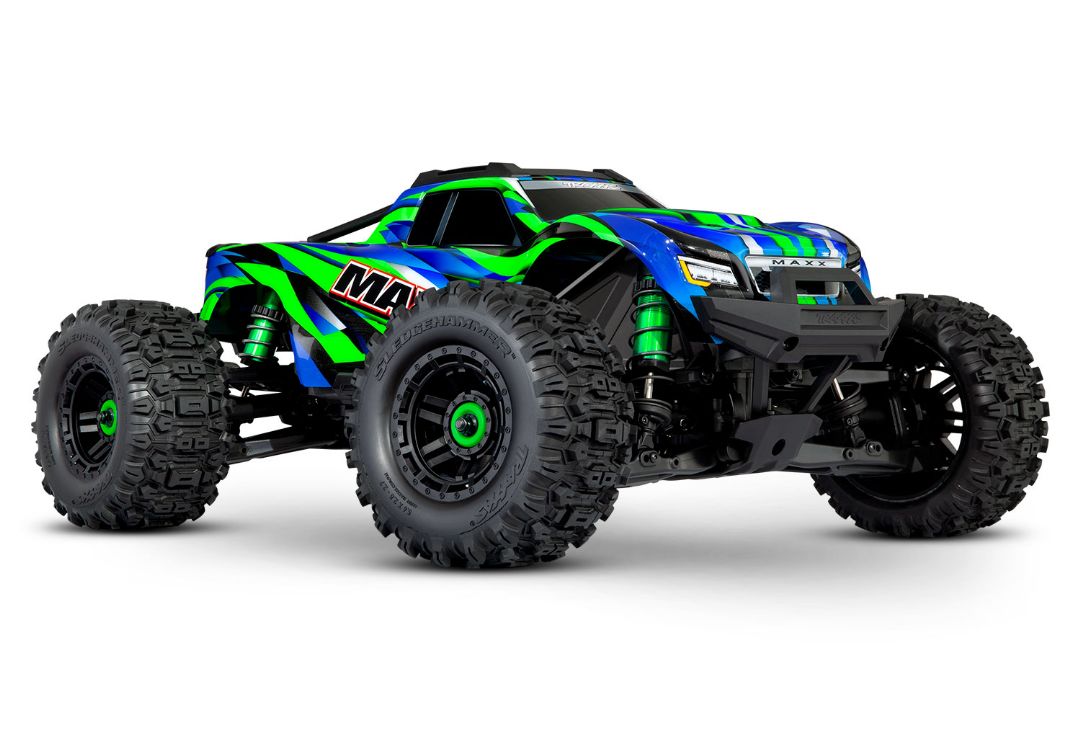 Traxxas, 89086-4, Maxx, WideMaxx, Monster Truck RC, 1/10 RC, 4WD, Velineon 540XL, VXL-4s, TSM, RTR, LiPo 4S, pneus Sledgehammer, carrosserie clipless, univers RcLoisirs