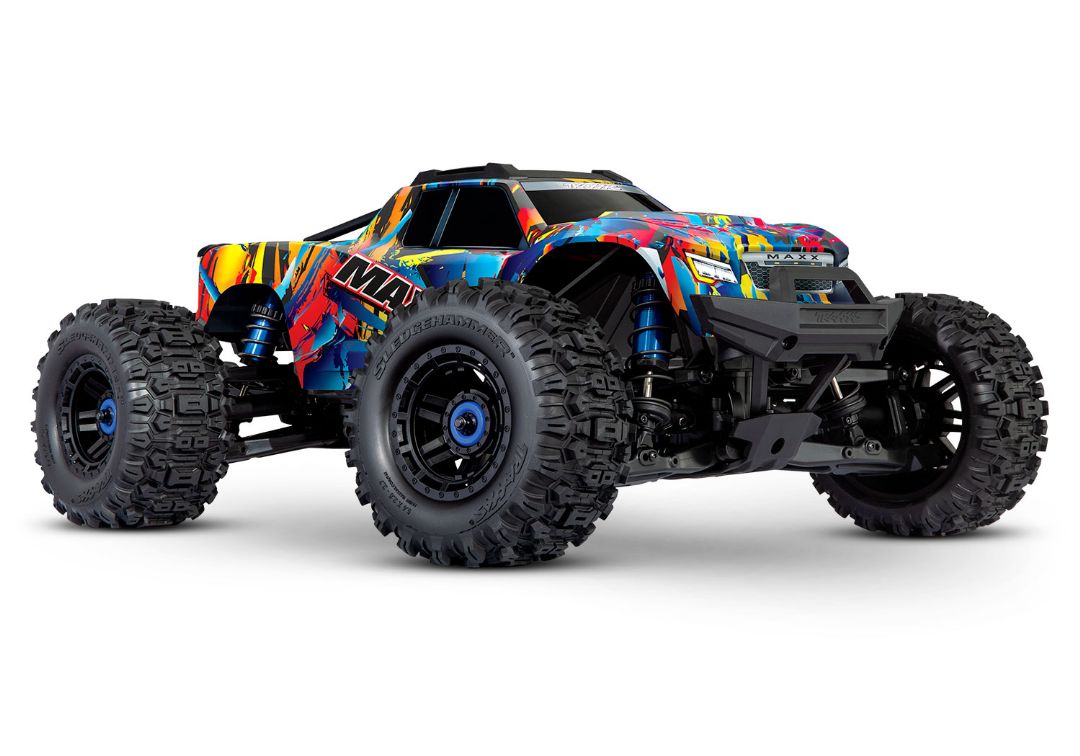 Traxxas, 89086-4, Maxx, WideMaxx, Monster Truck RC, 1/10 RC, 4WD, Velineon 540XL, VXL-4s, TSM, RTR, LiPo 4S, pneus Sledgehammer, carrosserie clipless, univers RcLoisirs