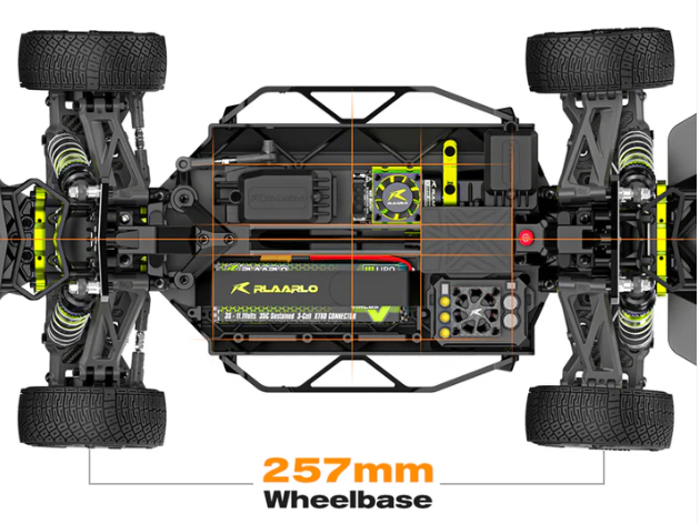 RLAARLO - XTS-F10L-C – 1/10 – Fibre de carbone – 4WD – Brushless – RTR - Rallye