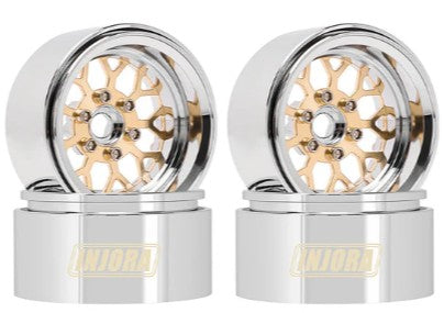 W1904 – Jantes beadlock 1.9″ ModuWheel laiton & aluminium Injora – Univers RcLoisirs