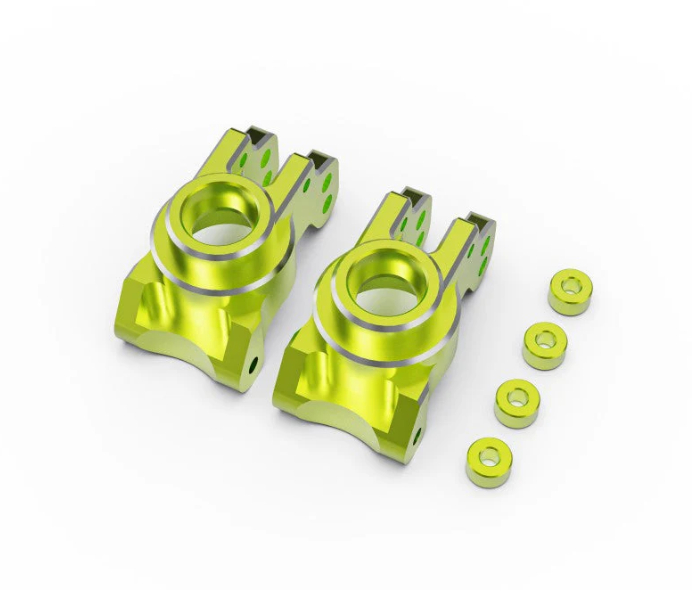 XTS-068 / XTS-069 – Moyeux de direction aluminium verts XTS-F10 RC Rally Car (2 pcs) – RLAARLO