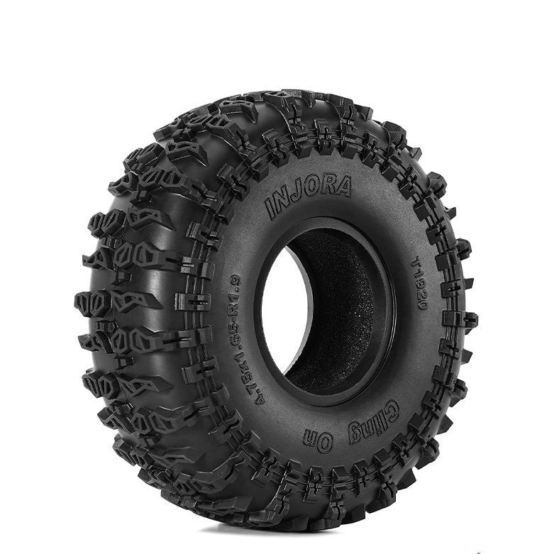 YQT-1920 Pneus Cling On S5 Super Soft 1.9 po 120x42mm Ensemble de 4 INJORA