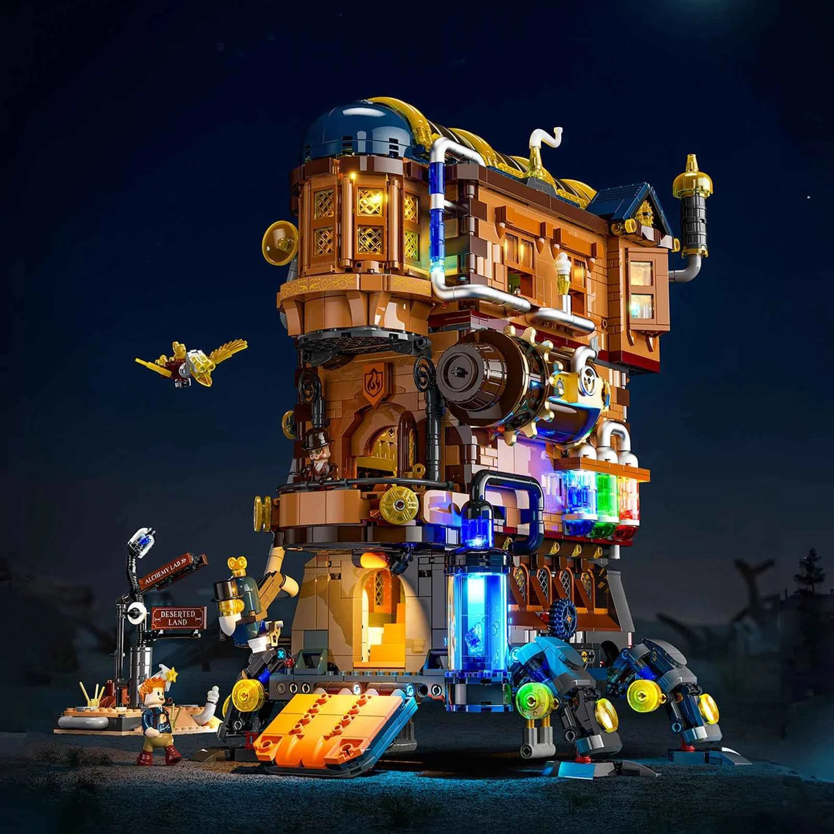 L9103 – Château ambulant de l'Alchimiste – Steampunk & Fantastique – 2690 pcs – Lumibricks