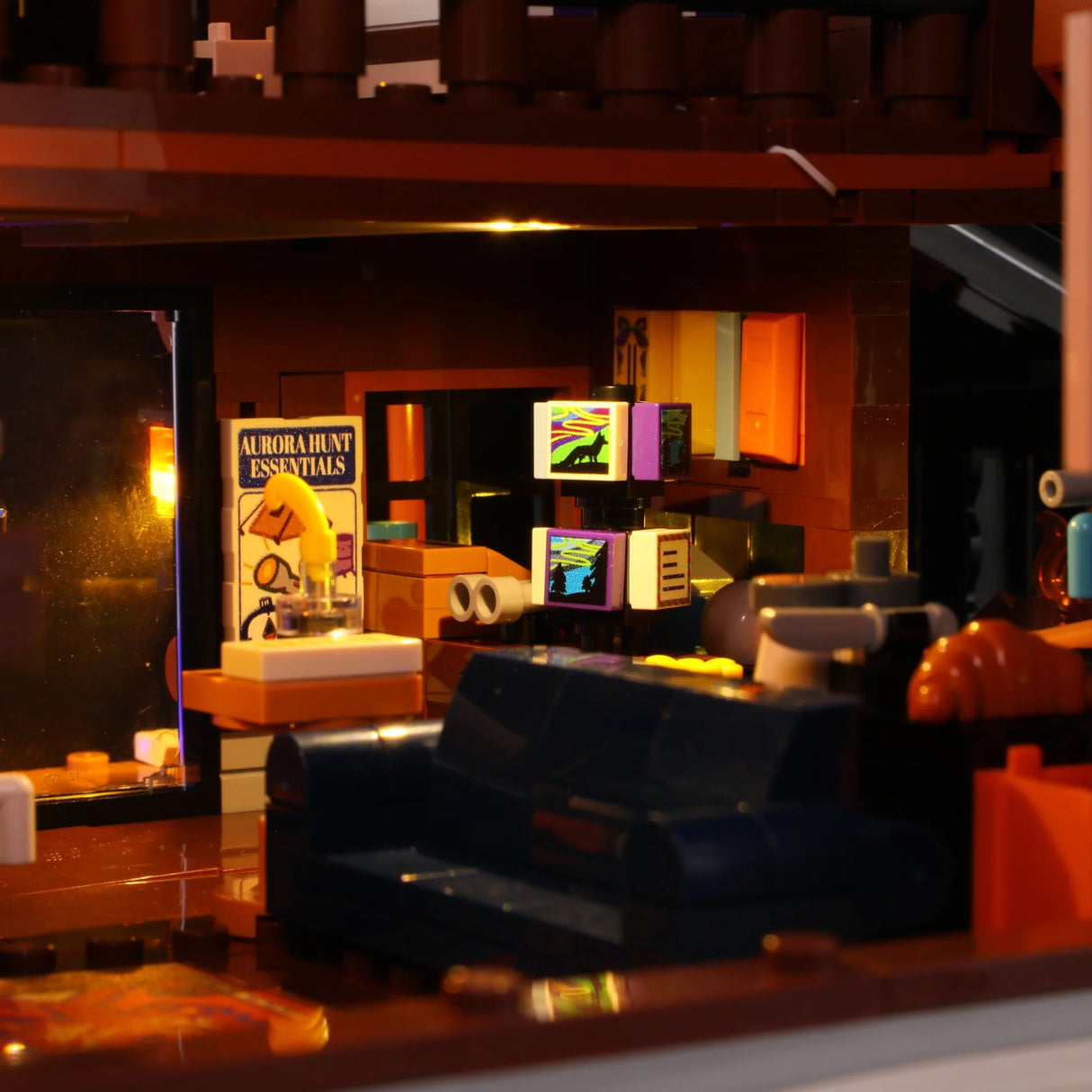 L9090 – Chalet des Aurores Boréales – Hiver Nordique – 2425 pcs – Lumibricks