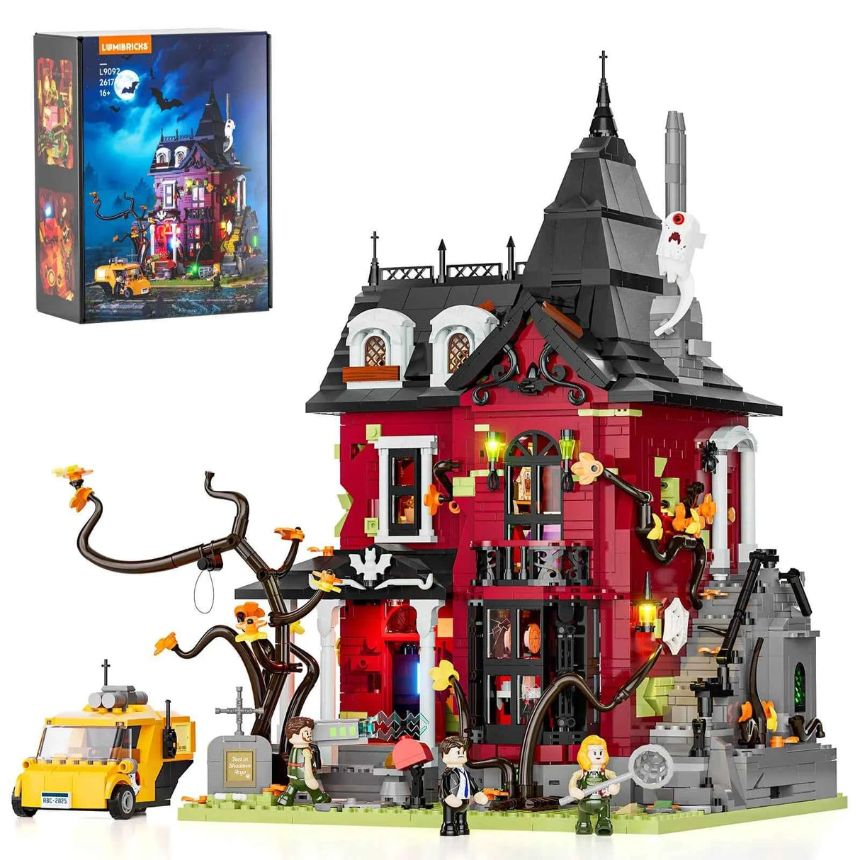 L9092 – Manoir Hanté de Minuit – Halloween – 2617 pcs – Lumibricks
