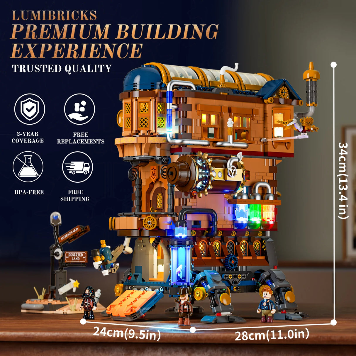 L9103 – Château ambulant de l'Alchimiste – Steampunk & Fantastique – 2690 pcs – Lumibricks