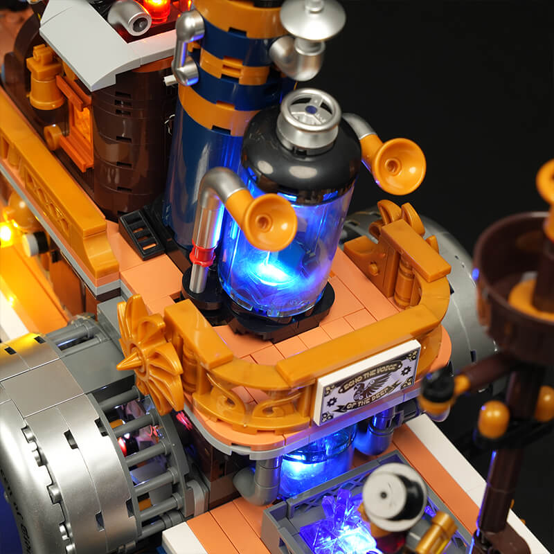 L9106 – Bateau à vapeur Steampunk – Monde Steampunk – 1792 pcs – Lumibricks