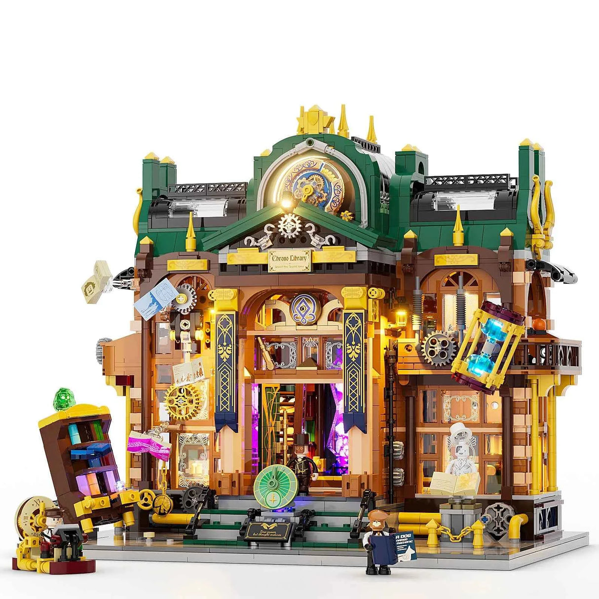 L9115 – Bibliothèque Steampunk Chrono Library – Steampunk – 3187 pcs – Lumibricks