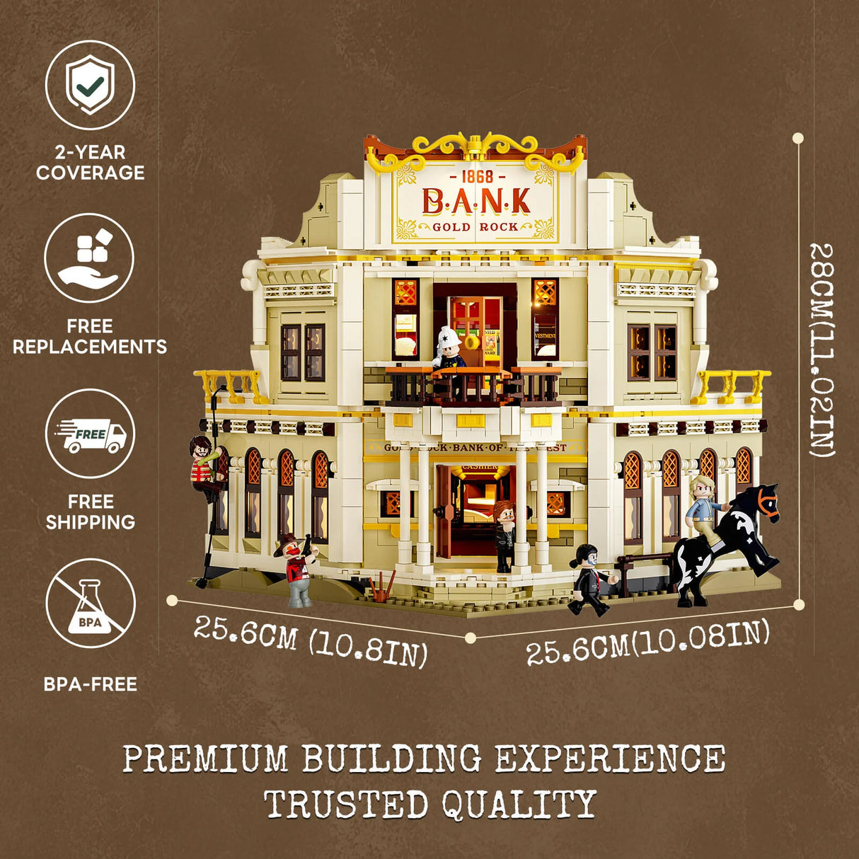L9097 – Braquage de la Banque de l'Ouest – Vieil Ouest – 2875 pcs – Lumibricks