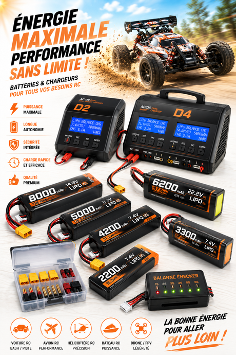 Batteries et Chargeurs RC