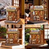 Librairie d’antiquités de Kyoto – Book Nook 3D en bois avec LED – Haute gamme