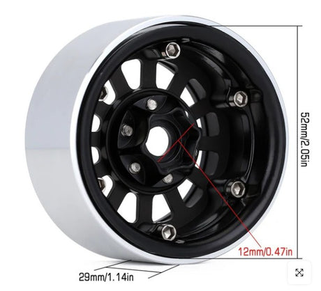 12SP19239 – Jantes métal beadlock 1.9″ 12-spokes Injora pour crawler 1/10 – Univers RcLoisirs - 2