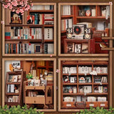 Librairie d’antiquités de Kyoto – Book Nook 3D en bois avec LED – Haute gamme