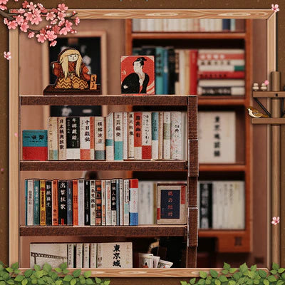 Librairie d’antiquités de Kyoto – Book Nook 3D en bois avec LED – Haute gamme - Univers RcLoisirs