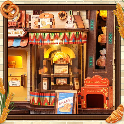 Bread Factory – Book Nook 3D en bois avec LED – Haute gamme - Univers RcLoisirs