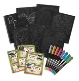 Livre de coloriage à pages noires - DinosArt