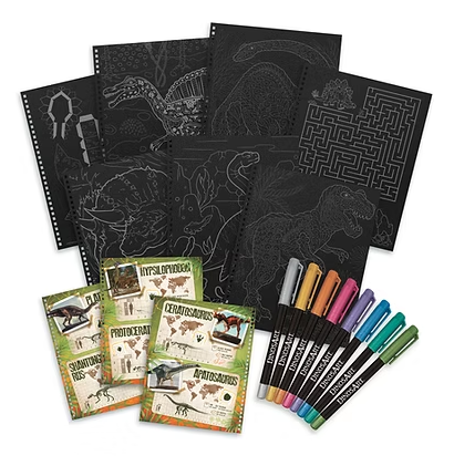 Livre de coloriage à pages noires - DinosArt