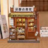 Librairie d’antiquités de Kyoto – Book Nook 3D en bois avec LED – Haute gamme