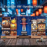 La rue Tsutenkaku Ichiban – Book Nook 3D en bois avec LED – Haute gamme