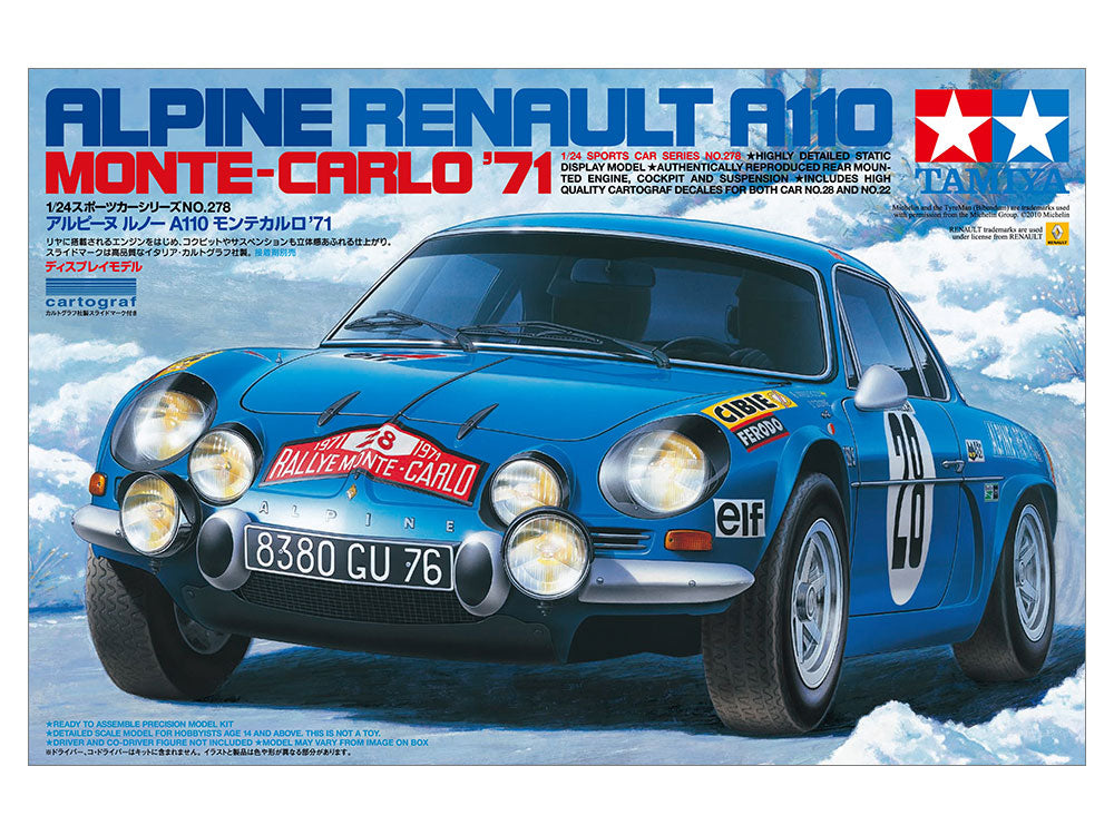 TAM24278 – Alpine Renault A110 Monte-Carlo 1971 – Voiture de rallye 1/24