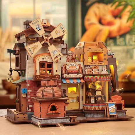 Bread Factory – Book Nook 3D en bois avec LED – Haute gamme