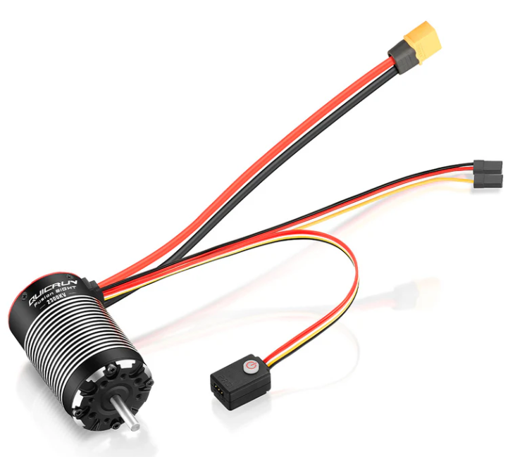 30120404 système brushless Hobbywing QuicRun Fusion 8IGHT 2300KV avec ESC intégré pour crawler RC 1-8 chez Univers RcLoisirs