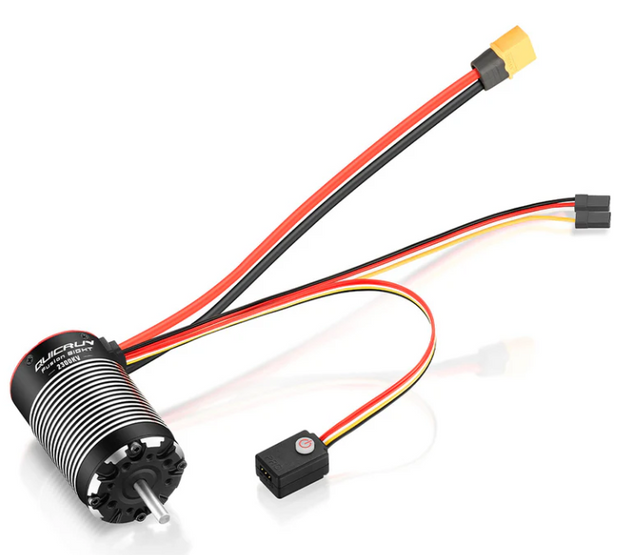 30120404 système brushless Hobbywing QuicRun Fusion 8IGHT 2300KV avec ESC intégré pour crawler RC 1-8 chez Univers RcLoisirs