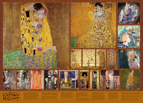 Reproduction artistique en casse-tête de 1000 pièces représentant L’âge d’or de Gustav Klimt, une œuvre iconique exposée dans de grands musées, éditée par Cobble Hill. Puzzle en carton de qualité, parfait pour les passionnés d’art et de peinture dorée.