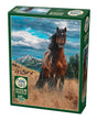 Puzzle 1000 pièces « Liberté » – Cheval pur-sang galopant sous un ciel bleu – Art Kim Penner – Cobble Hill
