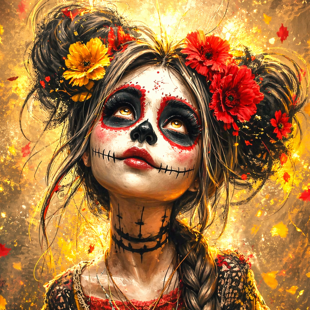 Peinture diamant 5D - Haute Gamme - Catrina Dorée