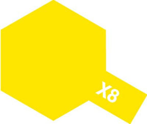 Tamiya X-8 Lemon Yellow / Jaune citron – Acrylique Gloss / Brillant – 10 ml - Univers RcLoisirs
