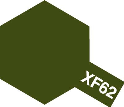 Tamiya XF-62 Olive Drab / Vert olive terne – Émail – 10 ml