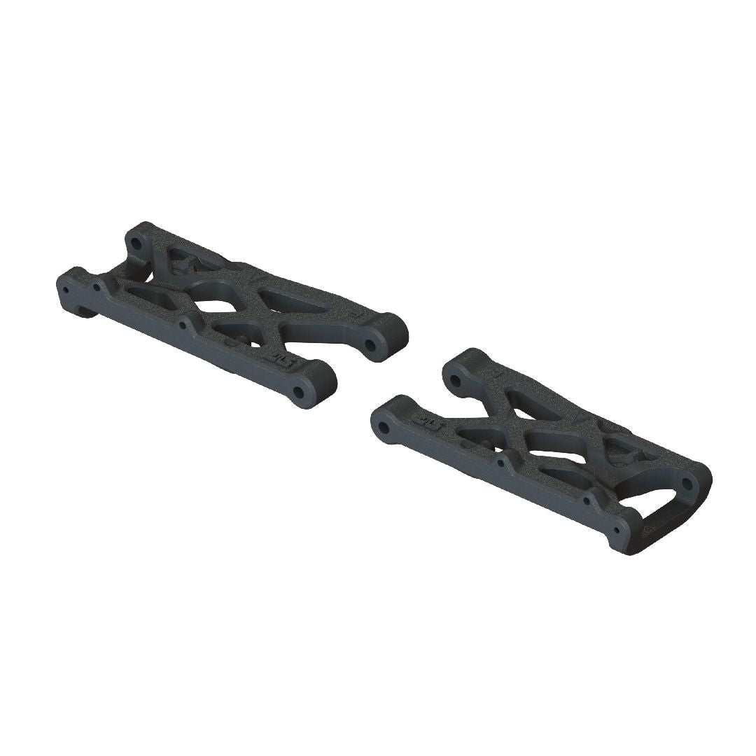 ARA-1606 ensemble de 2 bras de suspension arriere ARRMA, pieces de remplacement d'origine pour reparer la suspension des vehicules RC compatibles.
