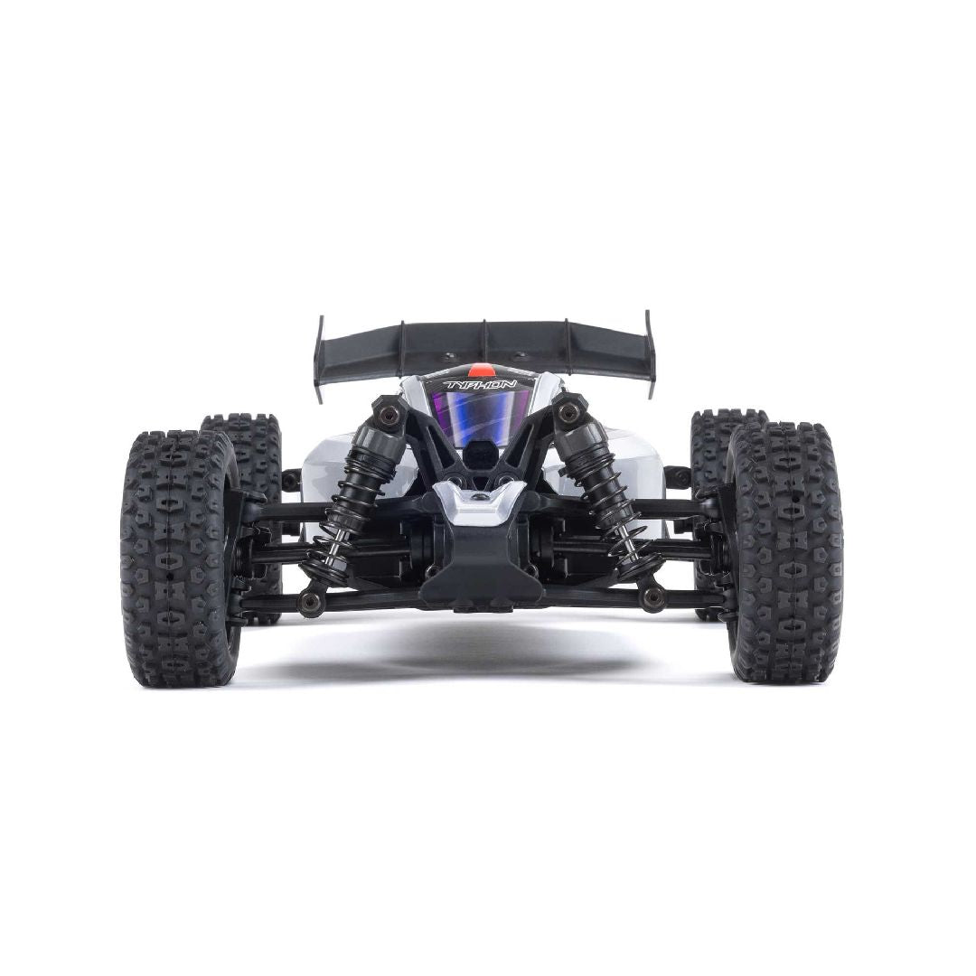 ARRMA Typhon Grom ARA2106 buggy 1/14 RTR brushed 4WD, tout-terrain compact avec moteur Spektrum 390, ESC 2-en-1 étanche, batterie et chargeur inclus, univers RcLoisirs.