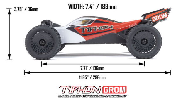 ARA2106 – Typhon Grom – 1/14 – RTR Brushed Buggy 4WD – Univers RcLoisirs
